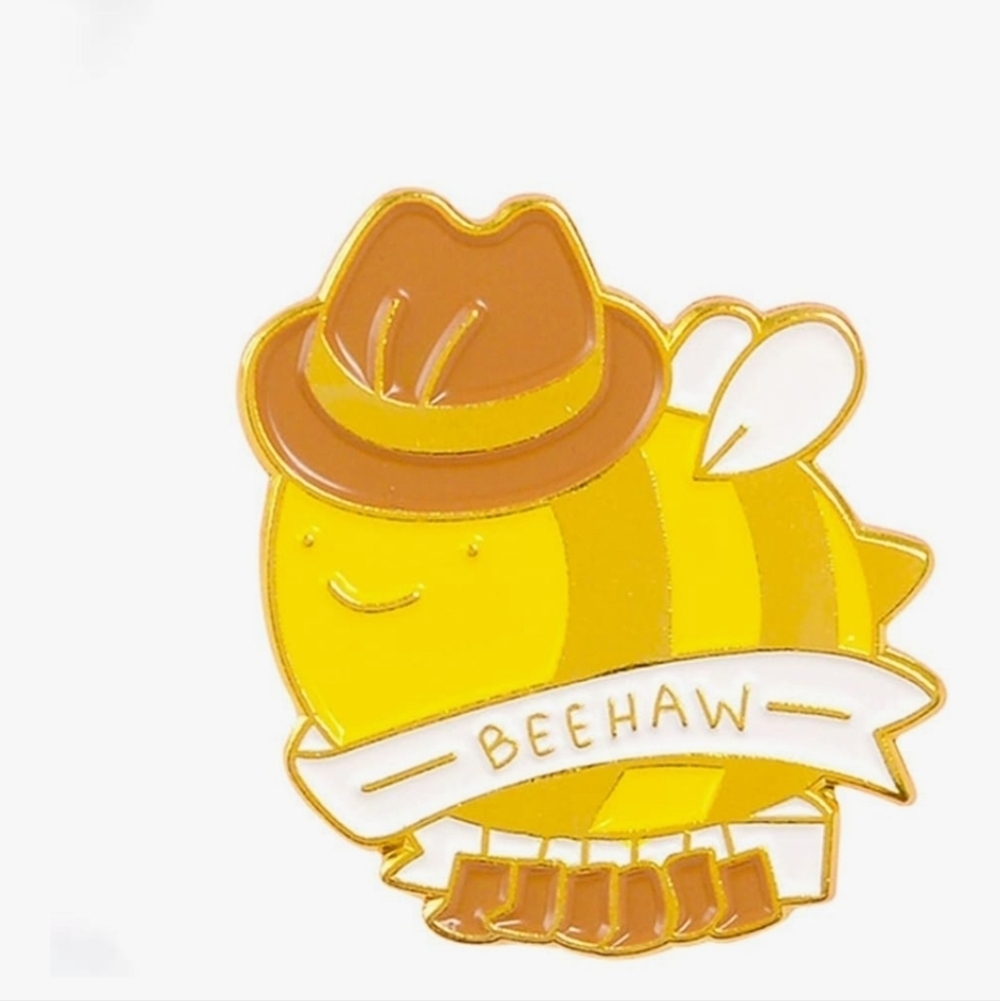 Beehaw Enamel Pin with Hat